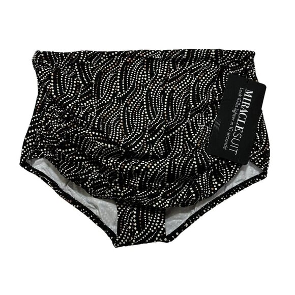 Miraclesuit Sz 14 Bronze Norma Jean Retro HiWaist‎ Tummy Control Swim Bottom NWT - Picture 1 of 9